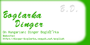 boglarka dinger business card